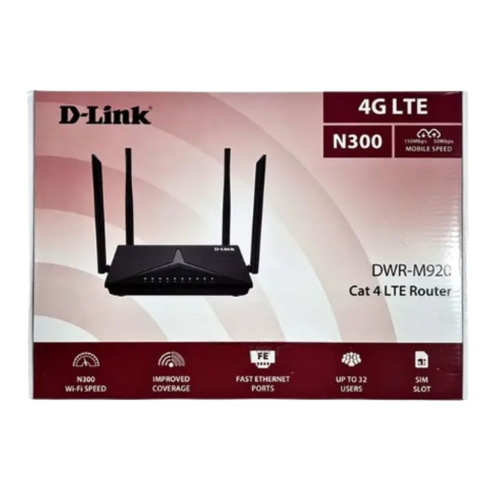 D-Link DWR-920 Wireless N300 4G LTE Router D-Link DWR-920 Wireless N300 4G LTE Router